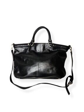 Kate Spade Hamilton Heights Canteen Black Leather Shoulder Bag Gold Hardware